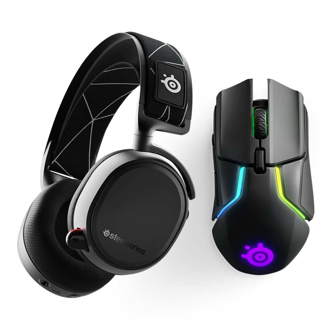 SteelSeries Arctis 9 7.1 Surround Wireless Oyuncu Kulaklığı + Rival 650 Kablosuz Oyuncu Mouse