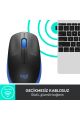 Logitech M191 Büyük Boy USB Alıcılı 1000 DPI Kablosuz Mouse - Mavi