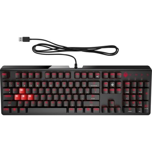 HP 6YW76AA Omen Encoder Kablolu Red Cherry Türkçe Mekanik Oyun Klavyesi