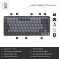 Logitech MX Mechanical Kablosuz Mini Mekanik Klavye, Aydınlatmalı, Dokunmatik Sessiz Tuşlar, İngilizce Q - Gri + MX Master 3S  Kablosuz Mouse - Siyah