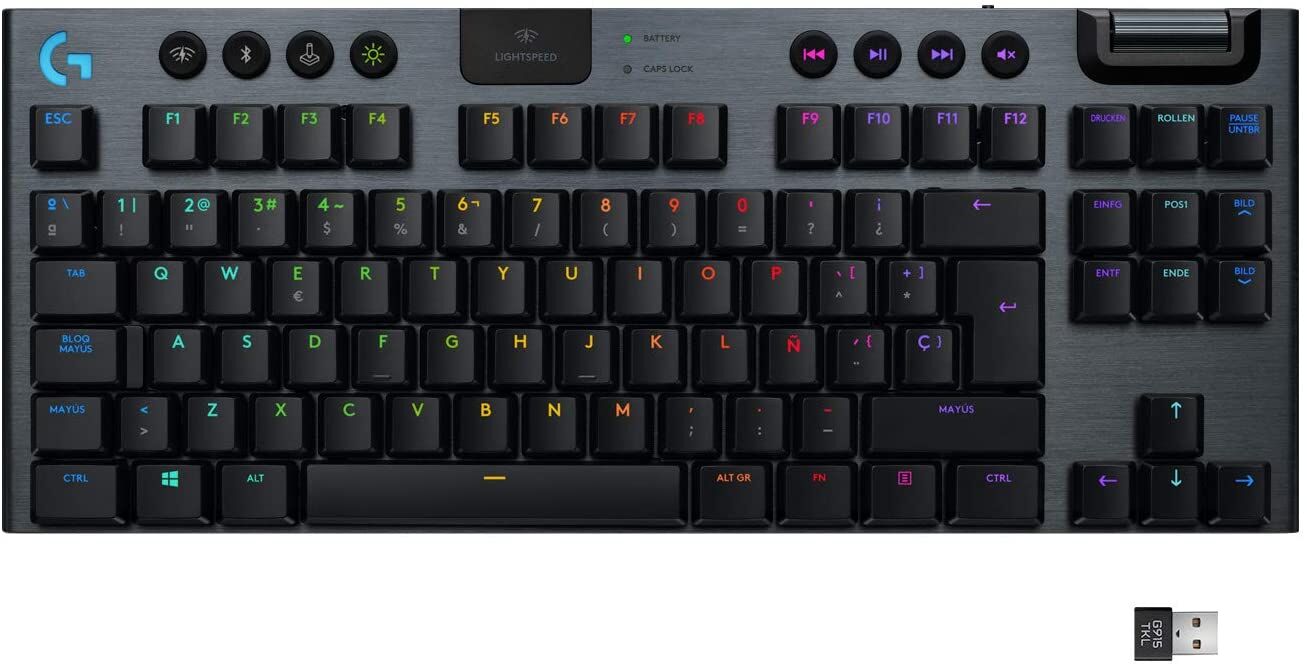 Logitech G915 TKL LightSpeed Kablosuz RGB Mekanik Oyuncu Klavyesi (İngilizce)