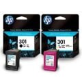 HP 301 Siyah ve Renkli Kartuş (CH561EE CH562EE) Deskjet 2050,1050