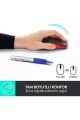 Logitech M191 Büyük Boy USB Alıcılı 1000 DPI Kablosuz Mouse - Kırmızı