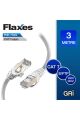 Flaxes Fnk-703G 3Mt Cat7 Patch Network Kablosu Gri