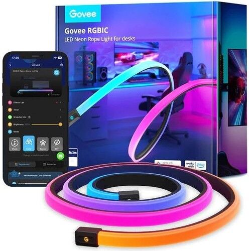 Govee Gaming Neon LED Masa Şeridi Kesilebilir - 3 Metre
