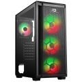 PowerBoost PB-T001BB 750w 80+ Bronze Full Siyah Mesh Panel RGB Fan Kasa