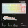 SteelSeries Apex 3 TKL RGB Suya ve Toza Dayanıklı Türkçe Gaming Klavye – Beyaz