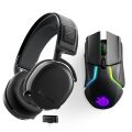 SteelSeries Arctis 7+ Plus Wireless Kablosuz Gaming Kulaklık +  Rival 650 Kablosuz Oyuncu Mouse