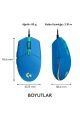 Logitech G102 LightSync Optik Kablolu Oyuncu Mouse - Mavi
