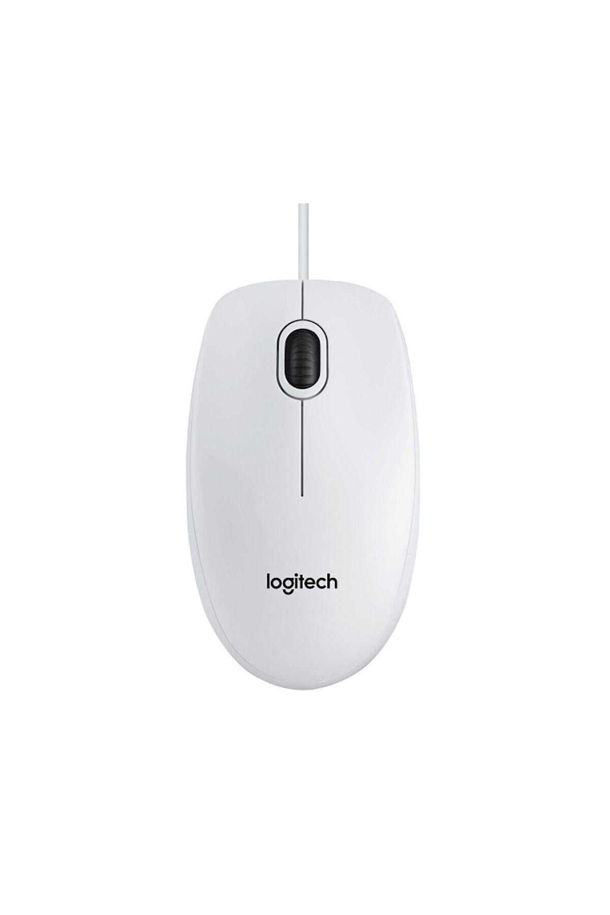 Logitech B100 Optik USB Kablolu Mouse - Beyaz