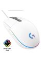 Logitech G102 Beyaz Lightsync Gaming Mouse + Oem Gaming Mouse Pad 40x30cm