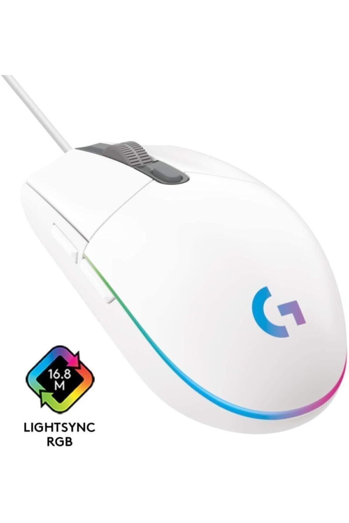 Logitech G102 LightSync Optik Kablolu Oyuncu Mouse Beyaz