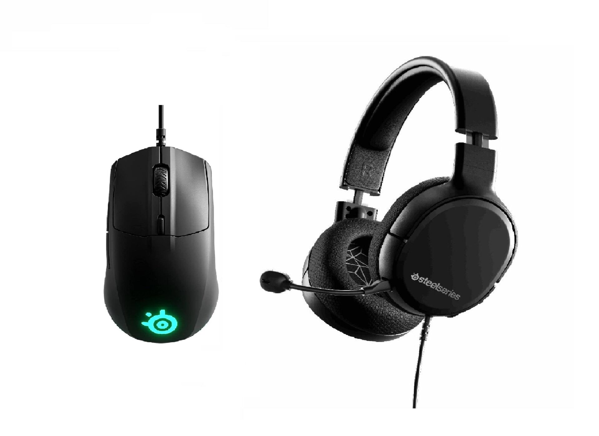 SteelSeries Arctis 1 All Platform Kulak Üstü Oyuncu Kulaklığı + Rival 3 Kablolu RGB Oyuncu Mouse