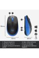 Logitech M191 Büyük Boy USB Alıcılı 1000 DPI Kablosuz Mouse - Mavi