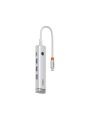 Baseus UltraJoy Series 5-Port HUB AIR - Gümüş (Type-C to HDMI4K@60Hz*1+USB3.0*2+PD*1+RJ45*1)