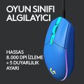 Logitech G102 Mavi LightSync Optik Kablolu Oyuncu Mouse + Oem Gaming Mouse Pad 40x30cm