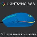 Logitech G102 Mavi LightSync Optik Kablolu Oyuncu Mouse + Oem Gaming Mouse Pad 40x30cm