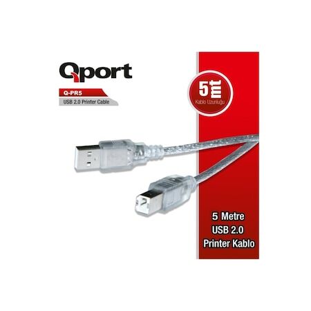 Qport Q-PR5 USB 2.0 Yazıcı Kablosu 5 Metre