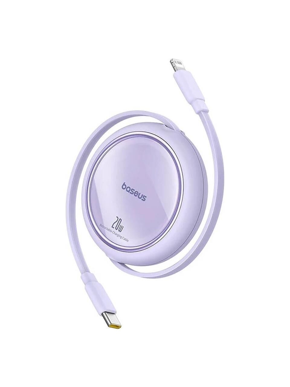 Baseus FREE2PULL Mini Makaralı Type-C To Lightning 20W Kablo 1 mt Mor