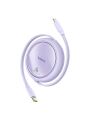 Baseus FREE2PULL Mini Makaralı Type-C To Lightning 20W Kablo 1 mt Mor