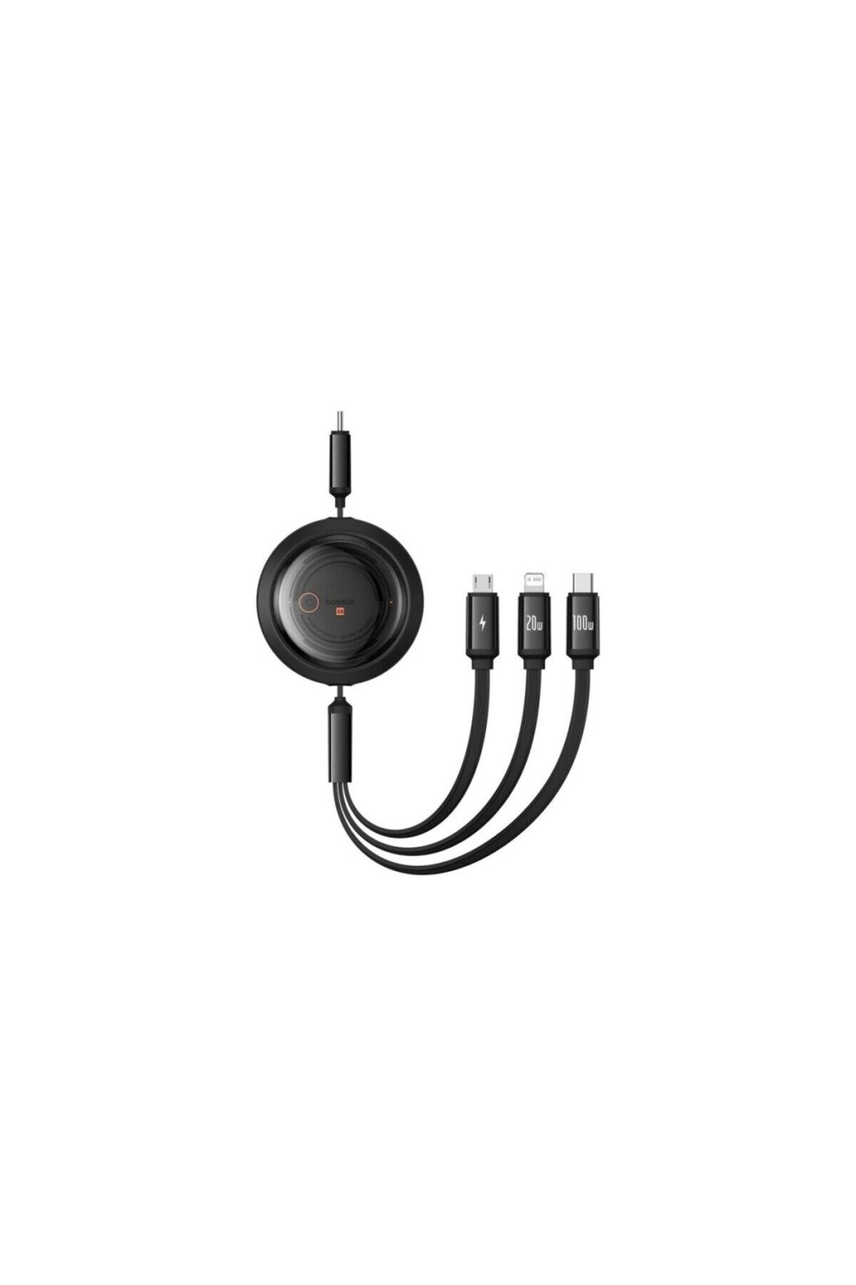 Baseus FREE2DRAW Usb-C - Usb-C/lightning/micro 100W 1.1mt Siyah