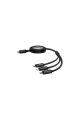 Baseus FREE2DRAW Usb-C - Usb-C/lightning/micro 100W 1.1mt Siyah