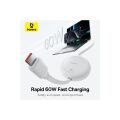 Baseus FREE2PULL Mini Charging Cable Usb-C To Usb-C 60W 1m Beyaz