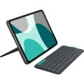 Logitech Flip Folio iPad Pro 11 inç (M4), iPad Air 11 inç (M2 ve M3), iPad Air (5. Nesil) ile Uyumlu Türkçe Klavyeli Tablet Kılıfı, Siyah