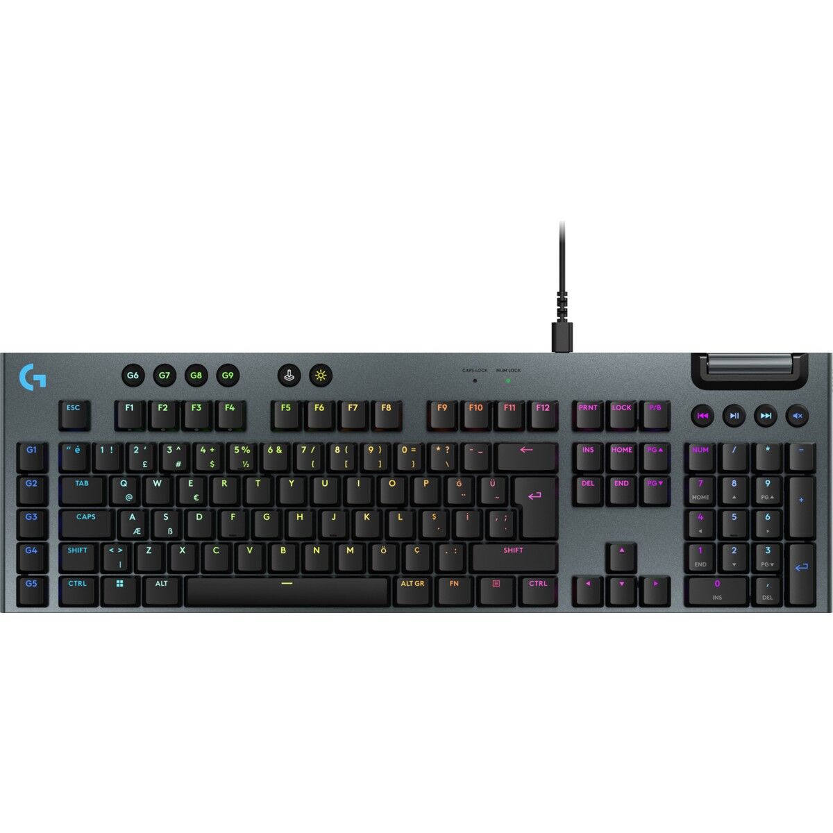 Logitech G915 X Düşük Profilli RGB Aydınlatmalı GL Brown Pc/mac Için Kablolu Ingilizce Q Mekanik Oyun Klavyesi, Siyah