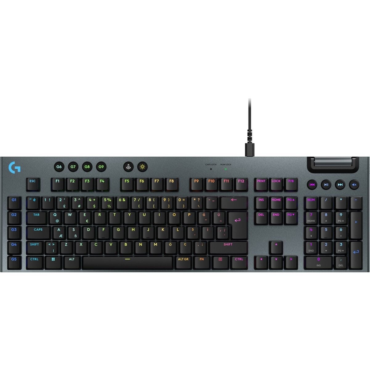 Logitech G915 X Düşük Profilli RGB Aydınlatmalı GL Brown Pc/mac Için Kablolu Ingilizce Q Mekanik Oyun Klavyesi, Siyah