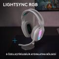 Logitech G522 LIGHTSPEED LIGHTSYNC RGB Kablosuz Bluetooth Oyuncu Kulaklığı - Beyaz