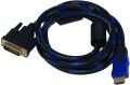 Qport Q-HDV DVI To HDMI 24+1 Converter Çevirici Örgü Kablo 1.8 Mt
