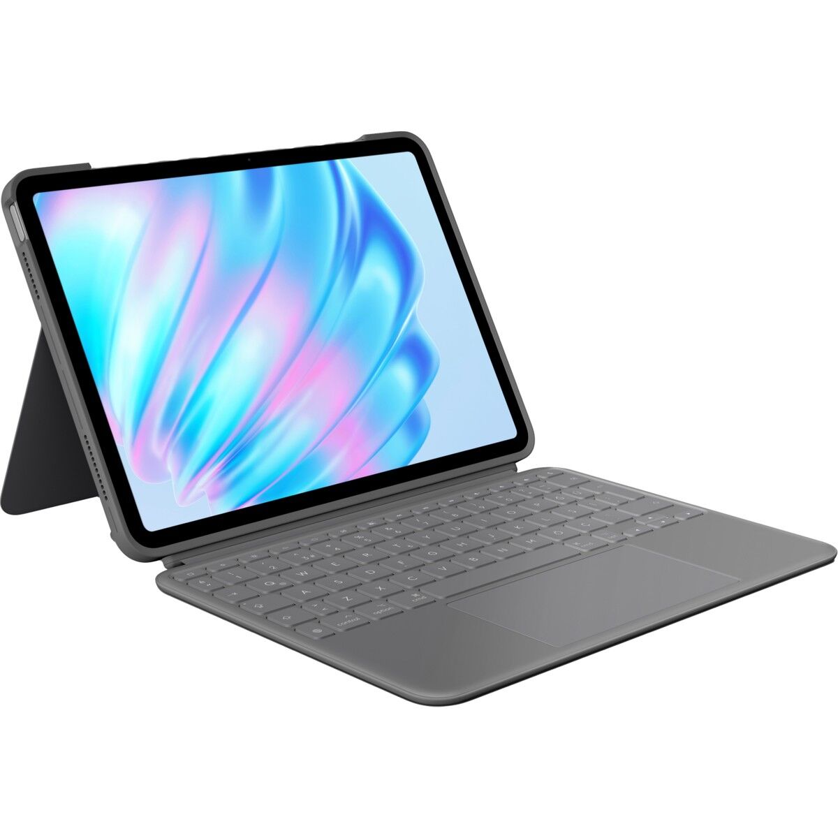 Logitech Combo Touch 11 inç iPad Air M2 ile Uyumlu Türkçe Klavyeli Tablet Kılıfı - Gri