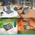 Logitech Combo Touch 11 inç iPad Air M2 ile Uyumlu Türkçe Klavyeli Tablet Kılıfı - Gri