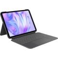 Logitech Combo Touch 11 inç iPad Pro M4 ile Uyumlu Türkçe Klavyeli Tablet Kılıfı - Gri