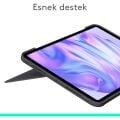 Logitech Combo Touch 11 inç iPad Pro M4 ile Uyumlu Türkçe Klavyeli Tablet Kılıfı - Gri