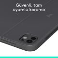 Logitech Combo Touch 11 inç iPad Pro M4 ile Uyumlu Türkçe Klavyeli Tablet Kılıfı - Gri