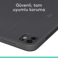 Logitech Combo Touch 11 inç iPad Pro M4 ile Uyumlu Türkçe Klavyeli Tablet Kılıfı - Gri
