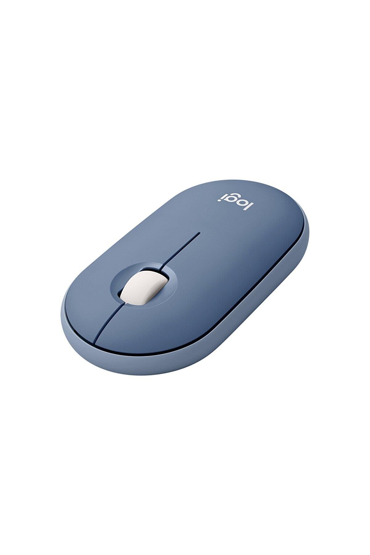 Logitech M350 Pebble İnce Kablosuz Bluetooth Mouse - Uzay Mavisi