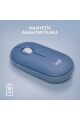 Logitech M350 Pebble İnce Kablosuz Bluetooth Mouse - Uzay Mavisi