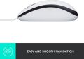 Logitech M100 Kablolu Optik Mouse-Beyaz