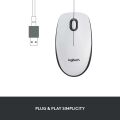 Logitech M100 Kablolu Optik Mouse-Beyaz