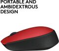 Logitech M171 Kablosuz Optik Mouse - Kırmızı