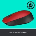 Logitech M171 Kablosuz Optik Mouse - Kırmızı