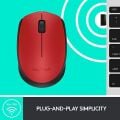 Logitech M171 Kablosuz Optik Mouse - Kırmızı