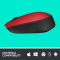 Logitech M171 Kablosuz Optik Mouse - Kırmızı