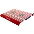 Flaxes FN-3333K Alüminyum 7-17'' Sessiz Çift Fanlı Laptop Soğutucu - Kırmızı