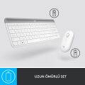 Logitech MK470 Slim Combo Kablosuz Klavye Mouse Set - Beyaz