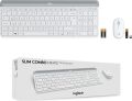Logitech MK470 Slim Combo Kablosuz Klavye Mouse Set - Beyaz
