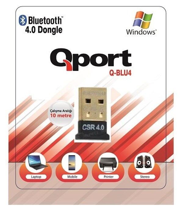 QPort Q-BLU4 Bluetooth 4.0 Adaptör